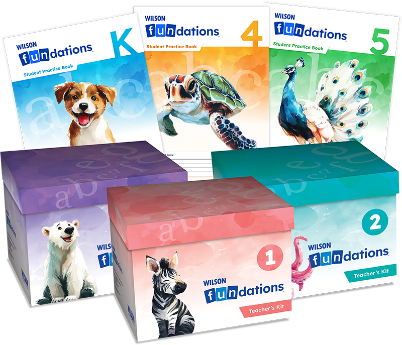 Wilson Fundations® teacher kits and student books for grades K-5.