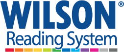 Wilson Reading System logo with colorful bars