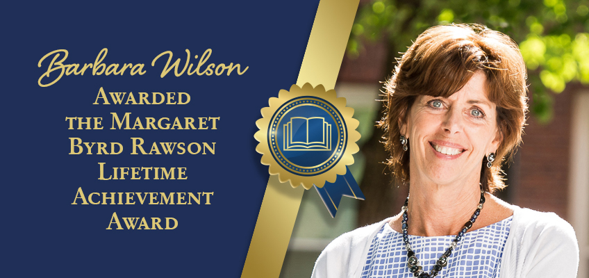 Barbara Wilson awarded Margaret Byrd Rawson Lifetime Achievement Award