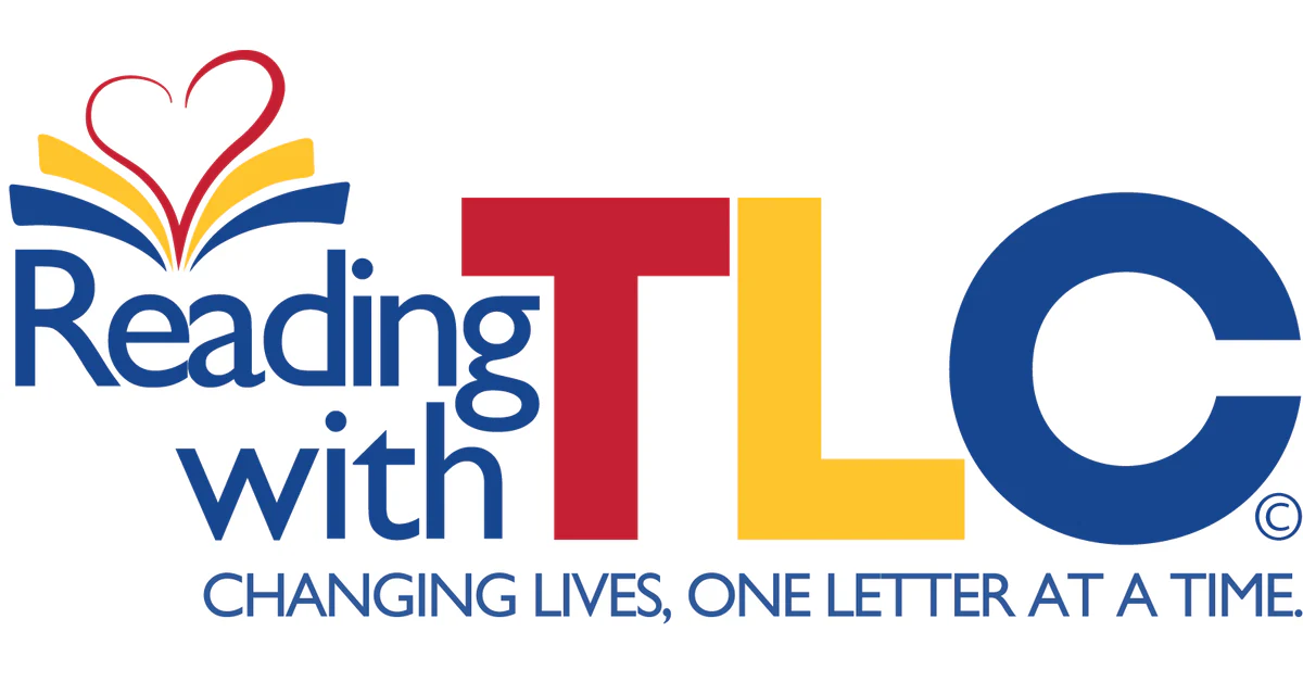 Logo for Reading with TLC, featuring the text 