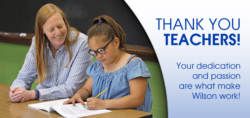 Teacher thanking students at Wilson.